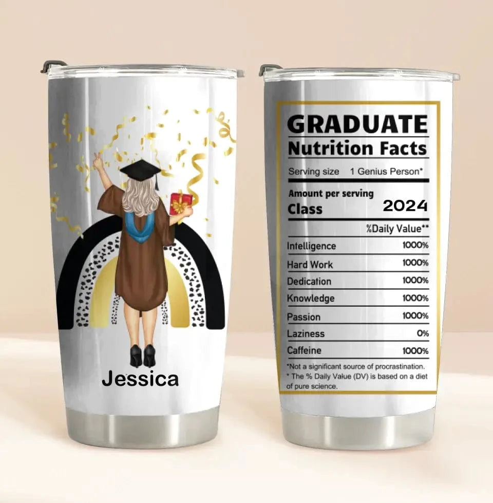 Graduate Nutrition Facts - Personalized Tumbler