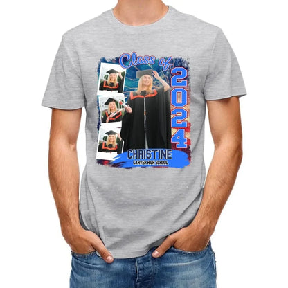Custom Photo Build Your Own 2024 Graduation T Shirt