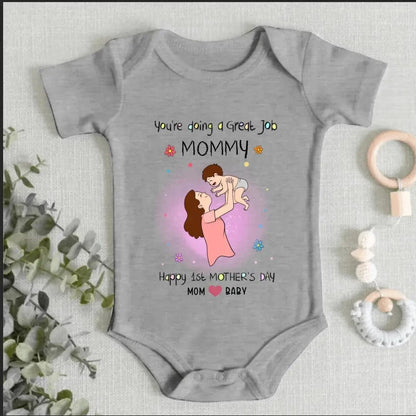 Happy 1st Mother's Day Baby Onesie - Personalized Baby Onesie