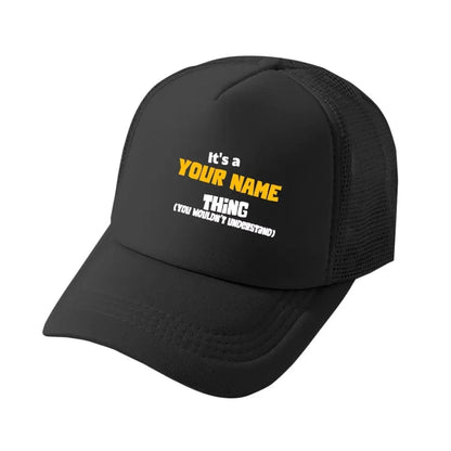 You won’t understand, customized name mesh cap baseball cap