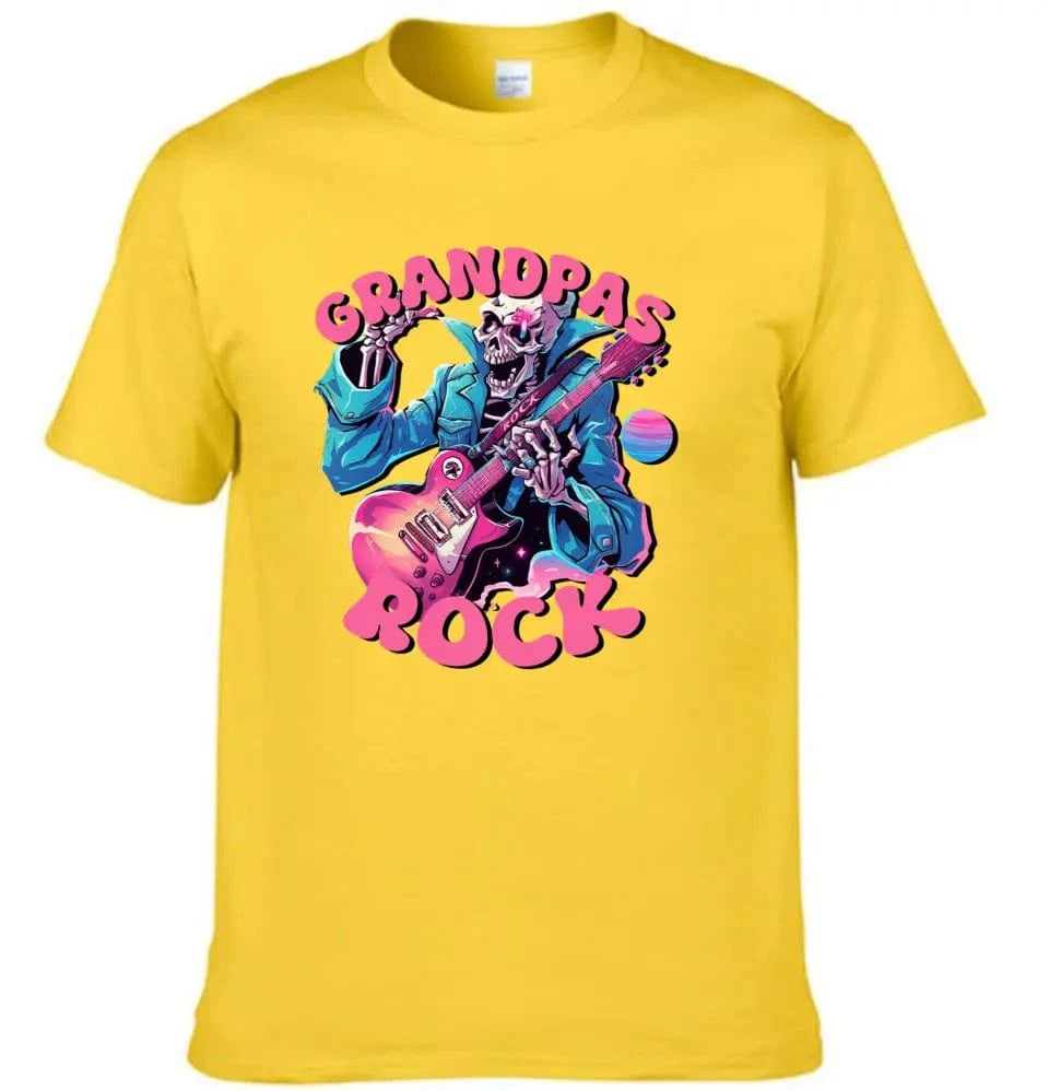Rock Dad , Funny Skeleton Dad，Trendy Father's Day T-Shirt
