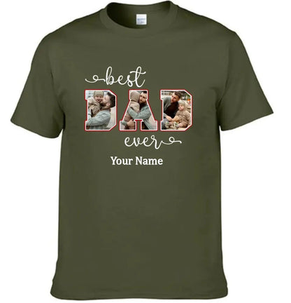 Personalized Best Dad Custom Photo Shirt