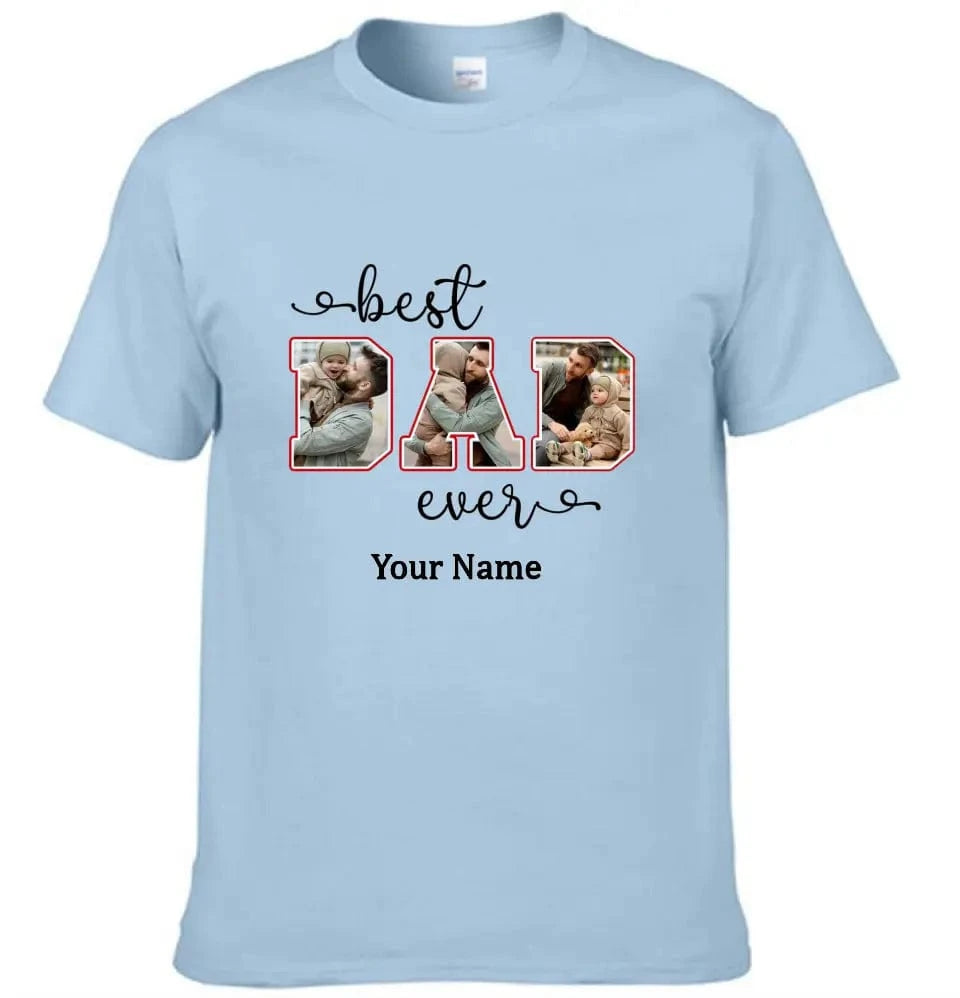 Personalized Best Dad Custom Photo Shirt