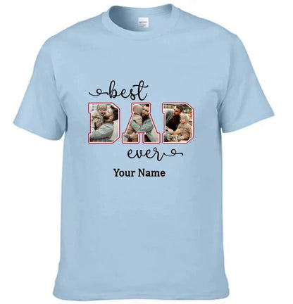 Personalized Best Dad Custom Photo Shirt