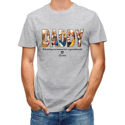 Custom DADDY Photo Name Shirt