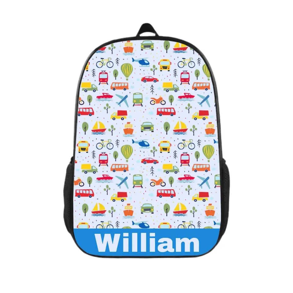 Truck Airplane Name Customized Kids Backpacks, Kids Opening Season Gifts