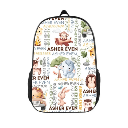 Name Customized Children's Elephant Hair Pattern Backpack, Opening Season Children's Gift