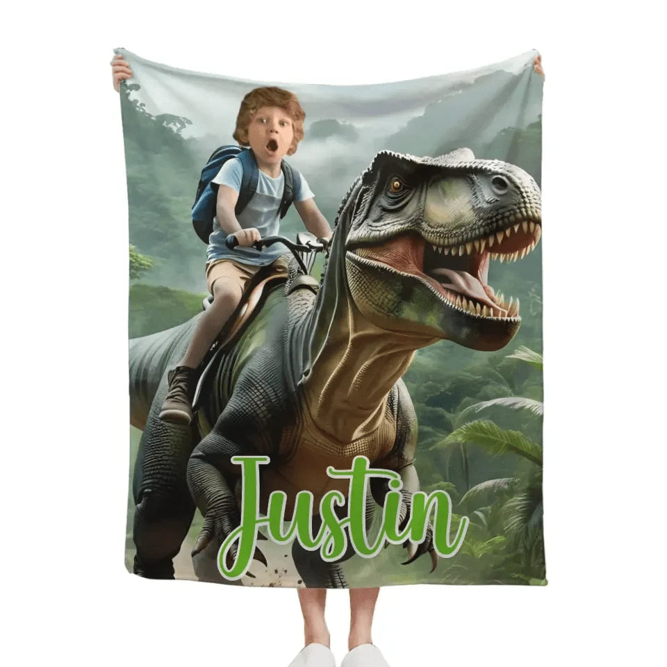 Dinosaur Series Name Photo Customized School Bag - A Gift For Your Child For The School Season!