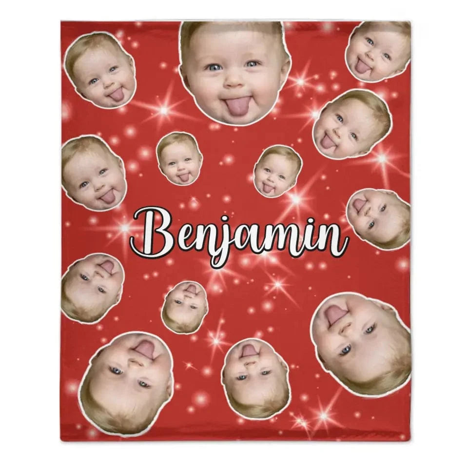 Face Blanket, Personalized Blanket with Photo, Blanket with Baby Pet Human Face
