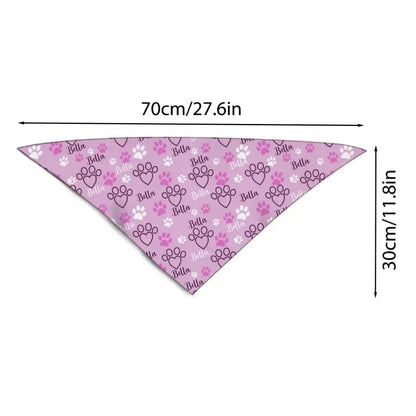 Custom Name Pet Scarf, Gift for Small Medium Large Dogs Cats Baby Puppy Pets Accessories