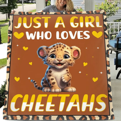 Cheetah Animal Blanket Women Gift Just for a Girl Who Loves Cheetahs