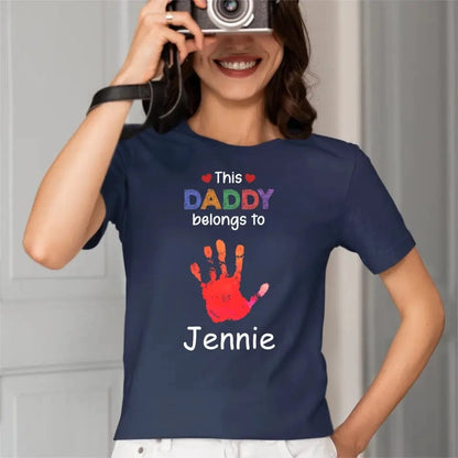 This Grandpa Daddy Belongs To - Gift For Dad, Father, Grandfather - Personalized T Shirt