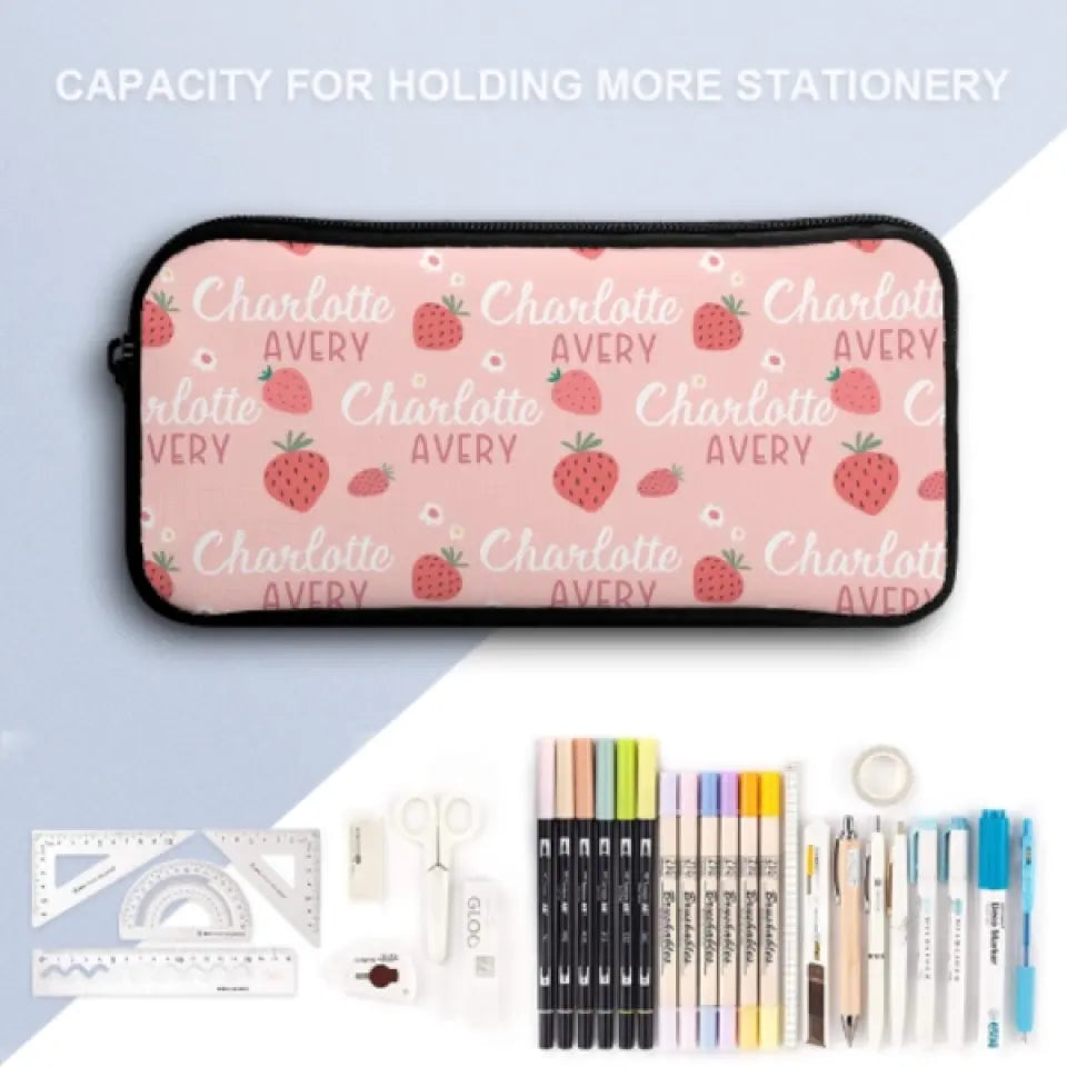 Customized Strawberry Name Backpack for Girls