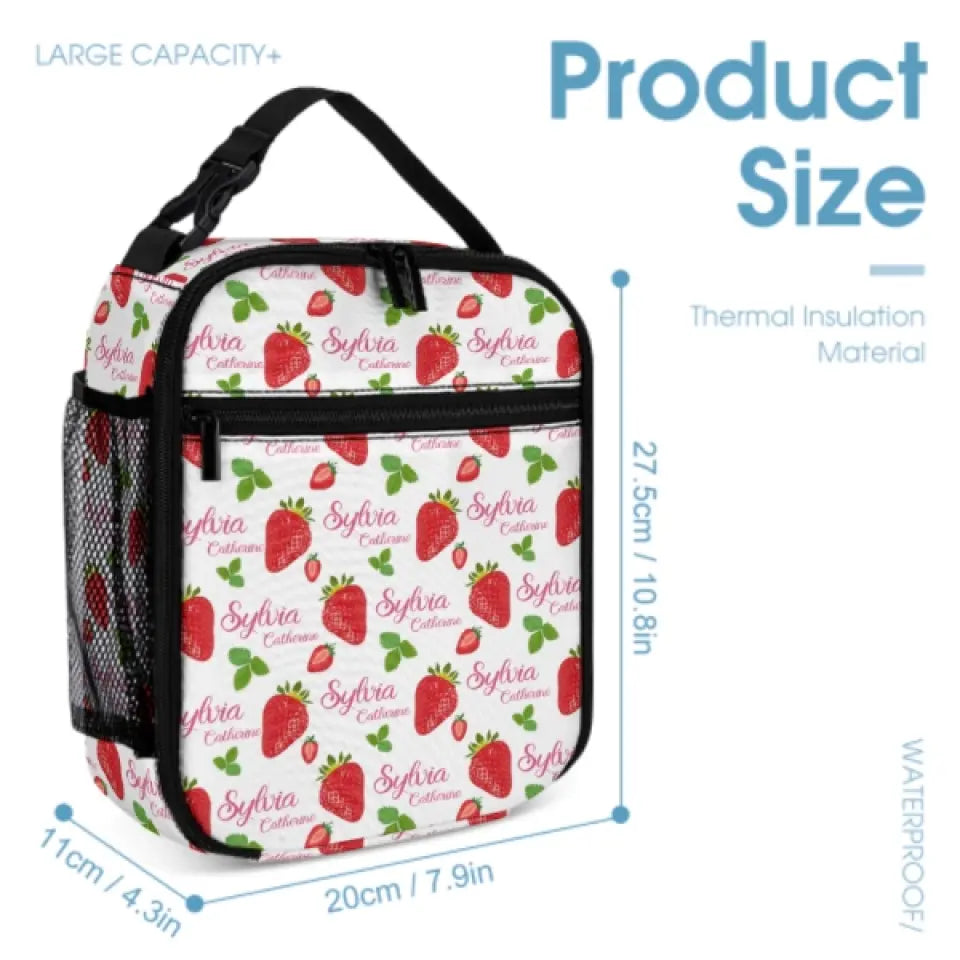 Customized Strawberry Name Backpack for Girls