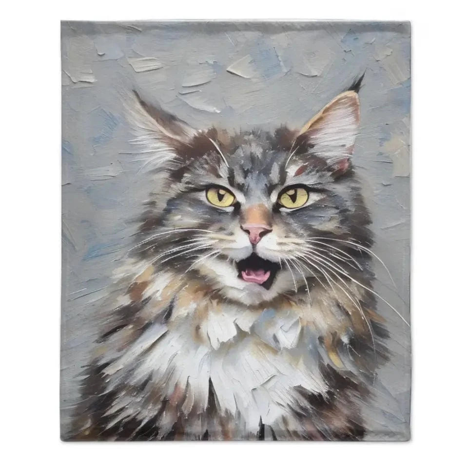 Perfect Pet Portrait: Personalized Oil Blanket for Pet Lovers