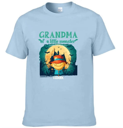 Grandma of Little Monsters - Personalized Family Custom T-Shirt - Halloween Gift for Grandma