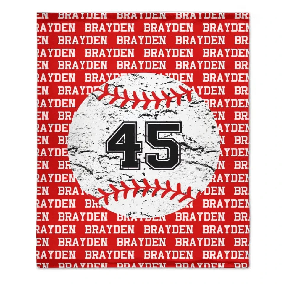 Baseball Tide - Personalized Multi-color Baseball Blanket - Gifts for Baseball Player,Sports Enthusiasts