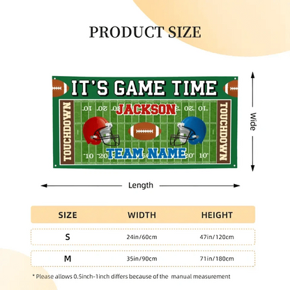 Custom Football Competition Banner - Personalized Football Banner - Gift For The Party,Sports Enthusiasts