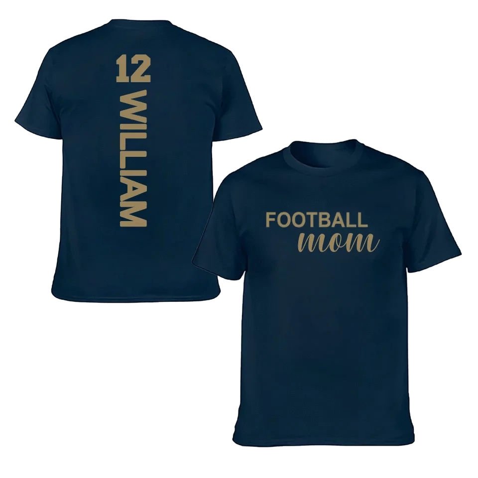 Love football - Personalised Name And Number T-Shirt - A Gift for Family,Players