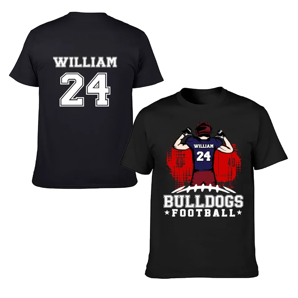American Football - Personalised Character, Team Name, Name And Number T-shirt - A Gift for Football Players,Lovers