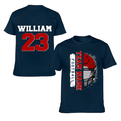 Football Helmet - Personalised Helmets And Name T-shirt - A Gift for Football Players,Lovers