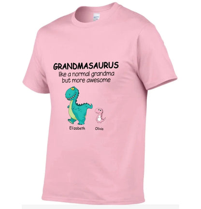 Grandma And The Children - Personalised Nickname Dinosaur T-Shirt - Gifts for Family