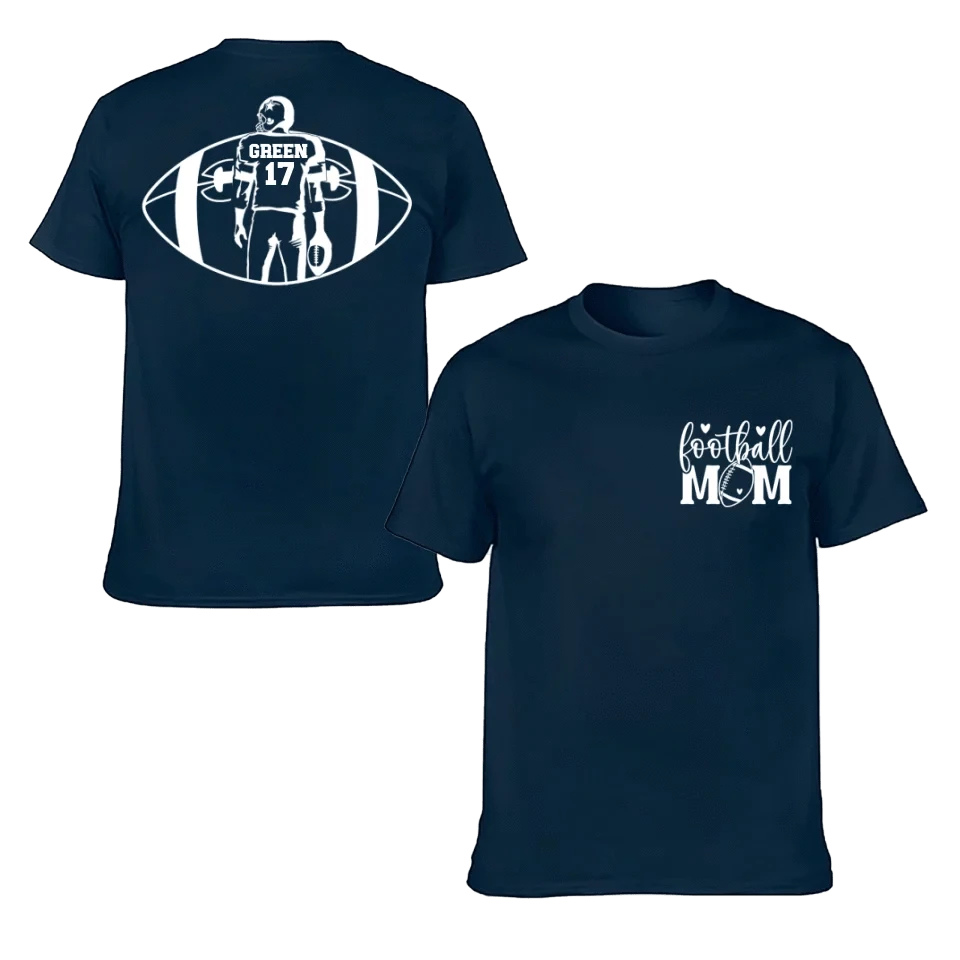 Support Football - Personalised Matchday 2 Sided T-Shirt - A Gift For Mom