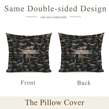 Jurassic Dinosaur Rally - Dinosaur Themed Personalised Name Blanket And Pillowcase- Gifts for Child,Friend,Dinosaur Fanatics