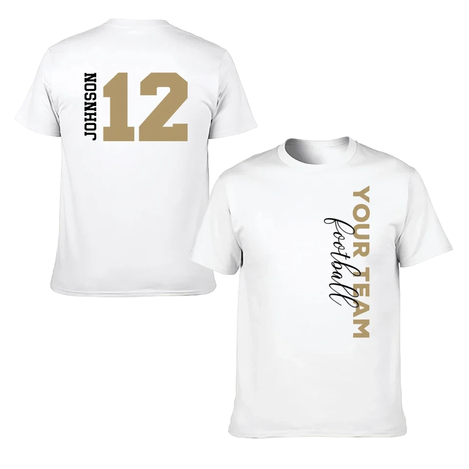 Game Day - Personalised Name And Number 2 Sided T-Shirt - A Gift For Football Supporters,Players