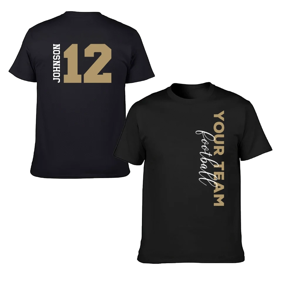 Game Day - Personalised Name And Number 2 Sided T-Shirt - A Gift For Football Supporters,Players