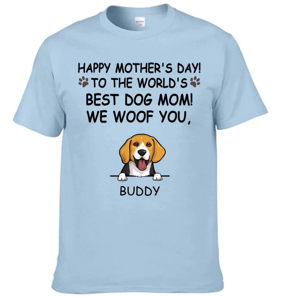 Hurrah For Dog Mom - Personalised Dog Graphic T-Shirt - A Gift for Dog Lovers,Owners