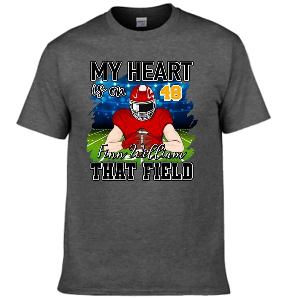 My Heart Is On That Field - Personalised Football Shirts - Gifts for Football Fans