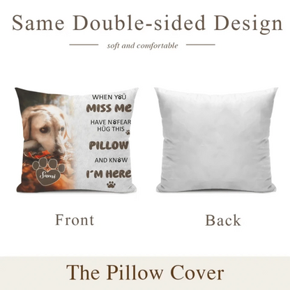 Pet Memorial Custom Photo Pillow - Personalised Pet Photos And Names Pillow - A Gift For Pet lovers,Pet Owners