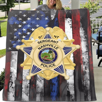 Police Badge Personalized Blanket