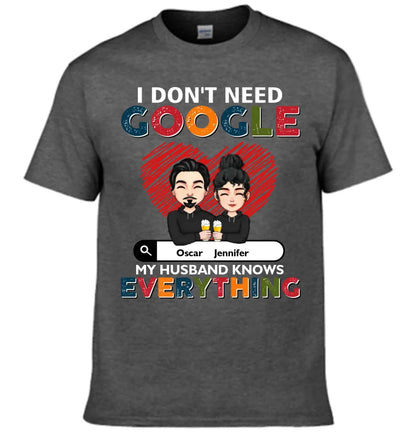 Customized Couple T-shirt - Personalized Character Cartoon Images and Names for Couples Costumes - A Gift For Boyfriend,Girlfriend,Husband,Wife