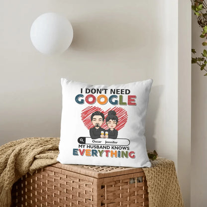 Customized Couple Pillow - Personalized Character Cartoon Images and Names for Couples Pillow - A Gift For Boyfriend,Girlfriend,Husband,Wife
