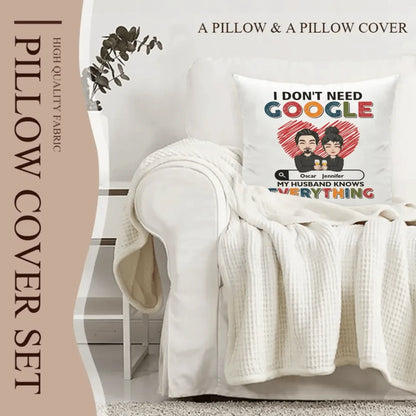 Customized Couple Pillow - Personalized Character Cartoon Images and Names for Couples Pillow - A Gift For Boyfriend,Girlfriend,Husband,Wife