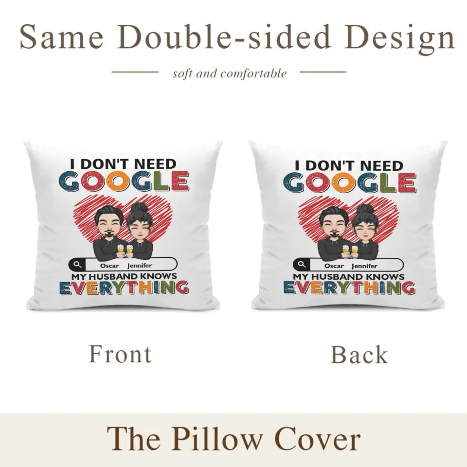 Customized Couple Pillow - Personalized Character Cartoon Images and Names for Couples Pillow - A Gift For Boyfriend,Girlfriend,Husband,Wife