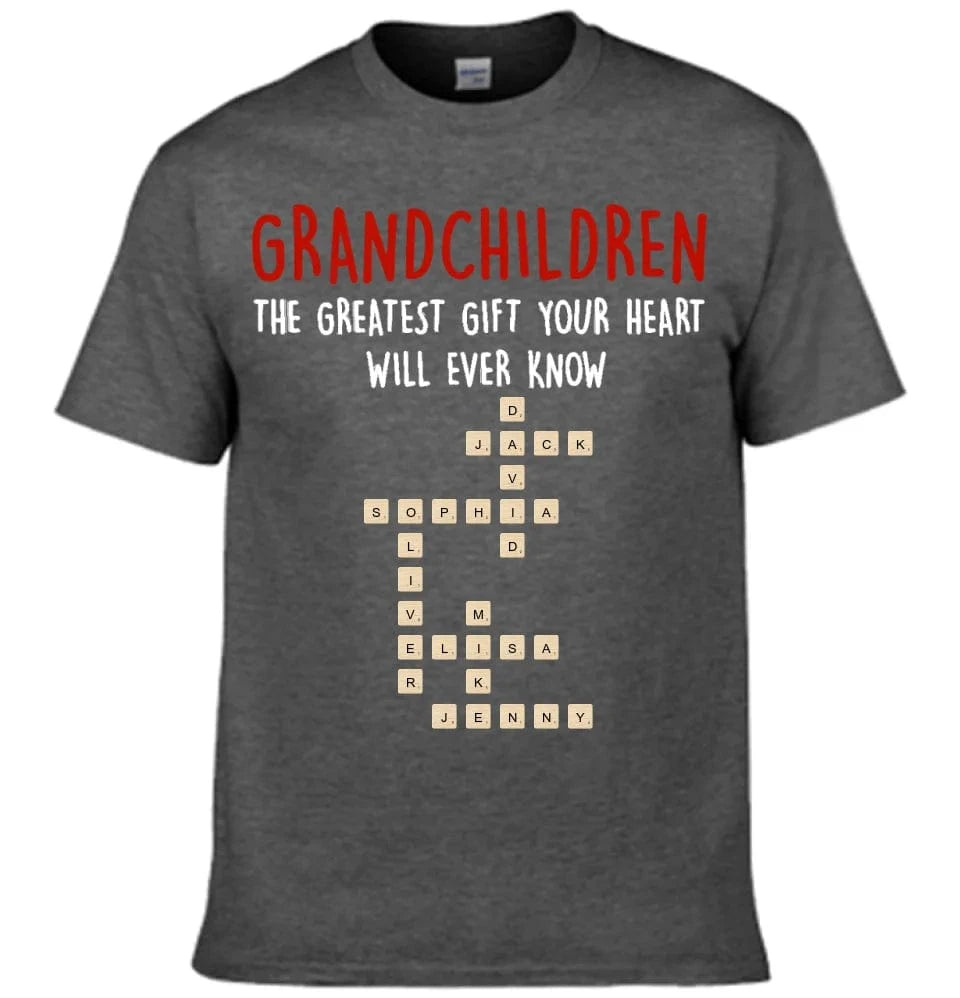 Customized Family T-shirt - Crossword Free Combination Personalized Name Comfort Fashion Clothing - A Gift For Family,Grandma,Grandparent