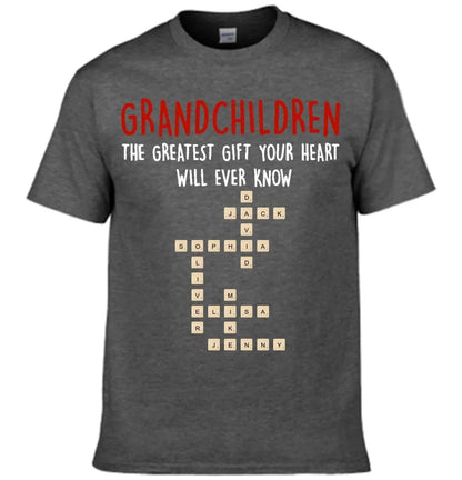 Customized Family T-shirt - Crossword Free Combination Personalized Name Comfort Fashion Clothing - A Gift For Family,Grandma,Grandparent