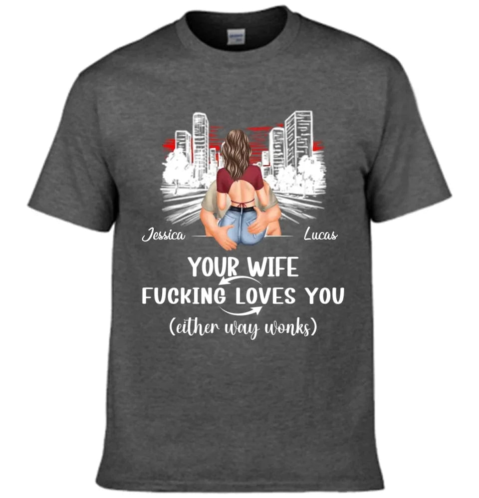 Customized Safe Driving Reminder T-shirt - Personalized Name and Character Safe Driving Themed Couple's Clothes -  A Gift For Husband,Boyfriend
