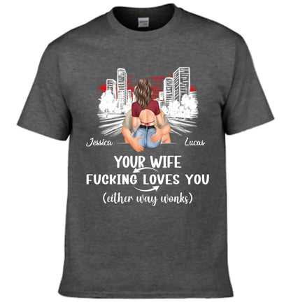 Customized Safe Driving Reminder T-shirt - Personalized Name and Character Safe Driving Themed Couple's Clothes -  A Gift For Husband,Boyfriend