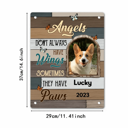 Customized Pet Memorial Metal Sign - Personalized Metal Decorative Plaques with Pet Photo,Name and Year - A Meaning Gift For Pet Owners,Pet Lovers