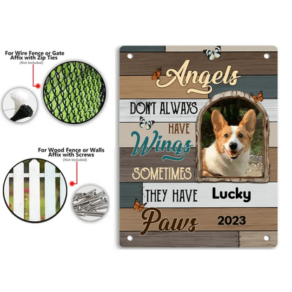Customized Pet Memorial Metal Sign - Personalized Metal Decorative Plaques with Pet Photo,Name and Year - A Meaning Gift For Pet Owners,Pet Lovers