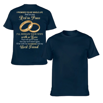 Customized Couple's Theme T-shirt - Personalized Nicknames for Ring Love Letter Clothing - A Gift For Wife,Husband,Girlfriend,Boyfriend
