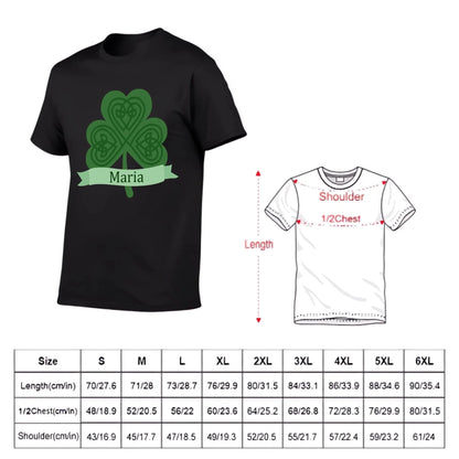 Customized St. Patrick's Day T-shirt - Personalized Name Green Clover Lucky Costume -  A Gift For Friend,Family,Roommates,BFF