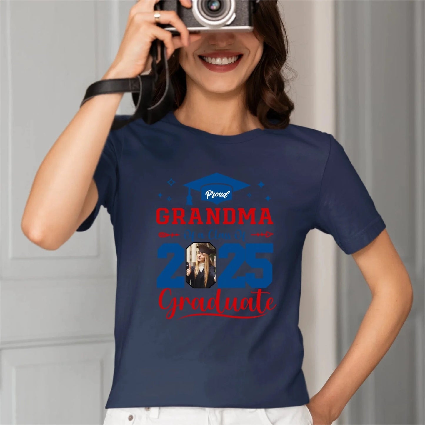 Personalized Class of 2025 Proud Graduate T-Shirt, Custom Photo