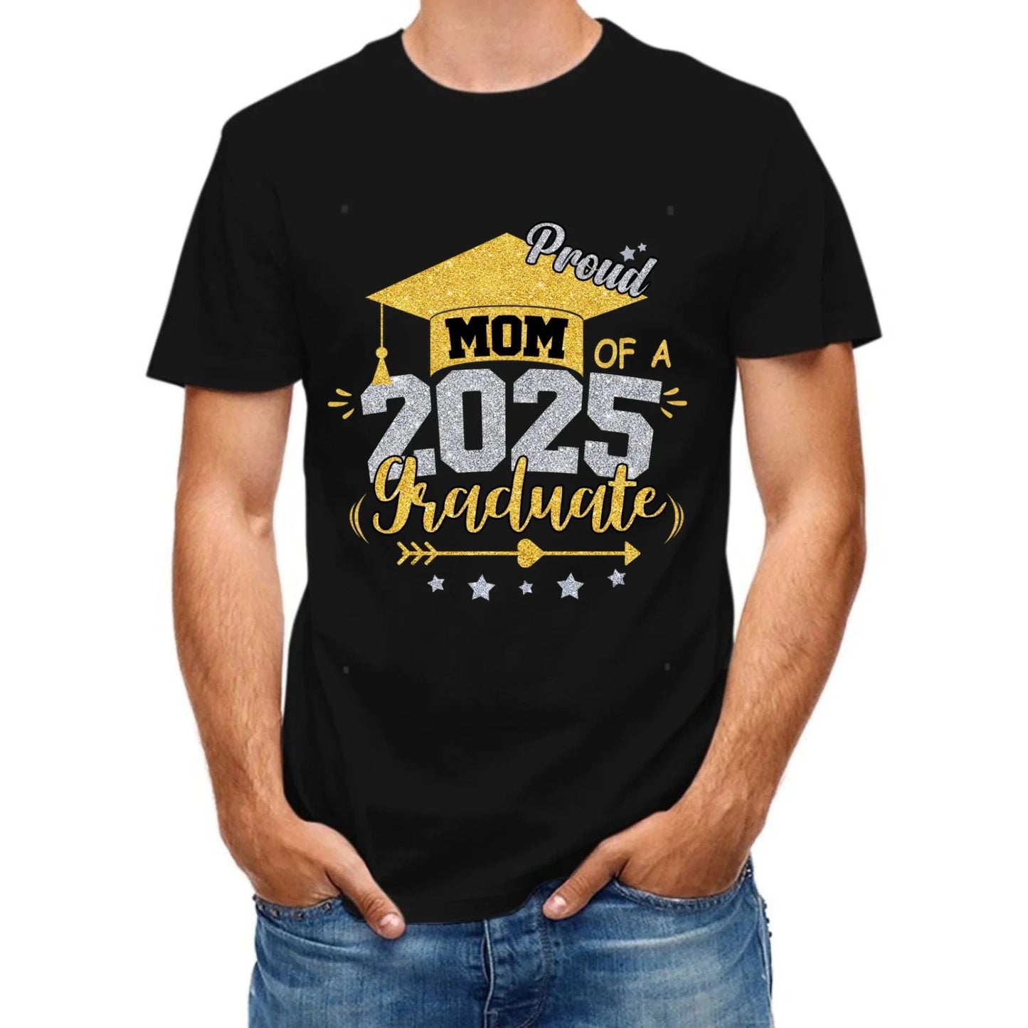 Mom Proud Mom of a Class of 2025 Graduate T Shirt