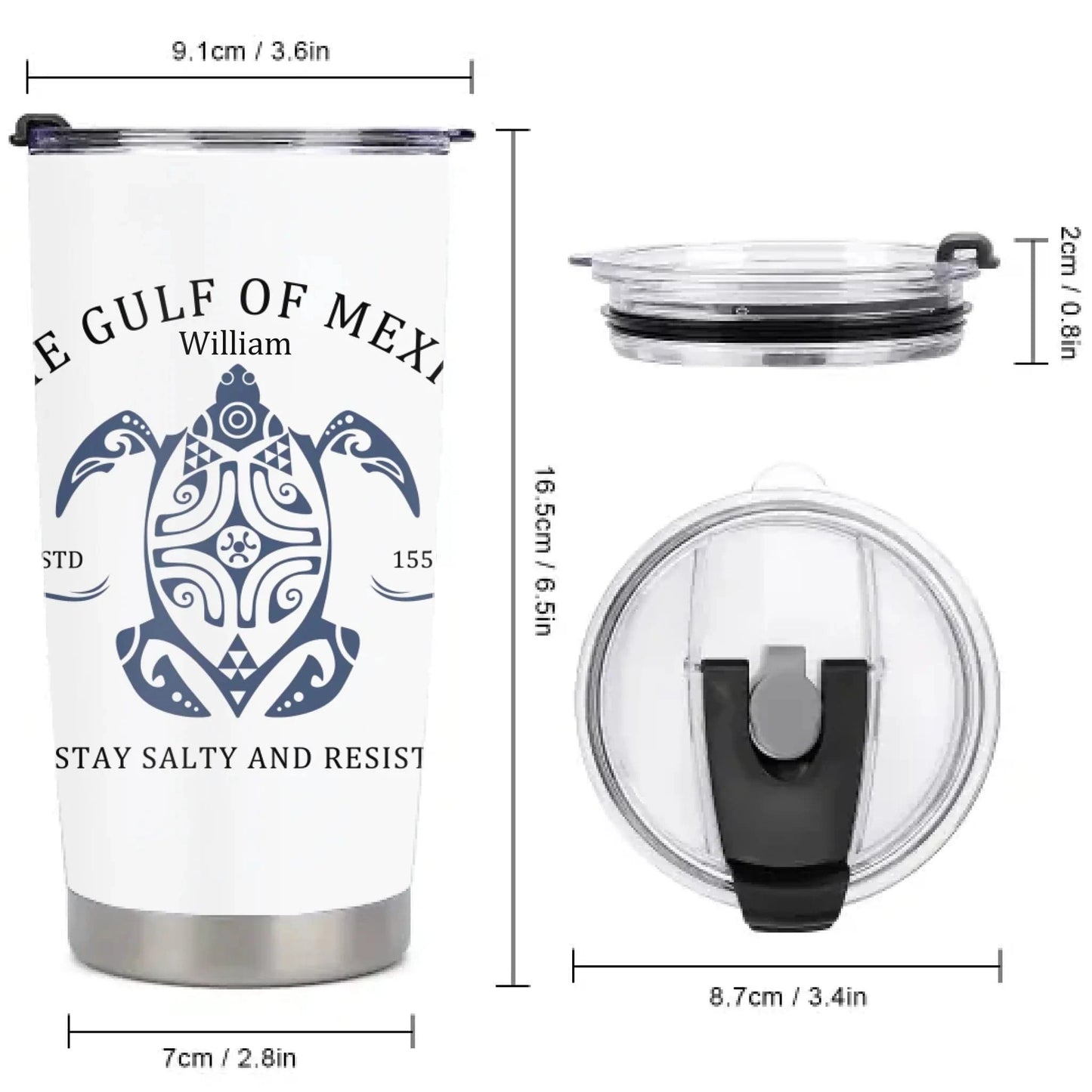 Custom Gulf of Mexico Printed Mugs - Personalised Name Gulf of Mexico Themed Printed Trendy Mugs - A Gift For Family,Friend,BFF
