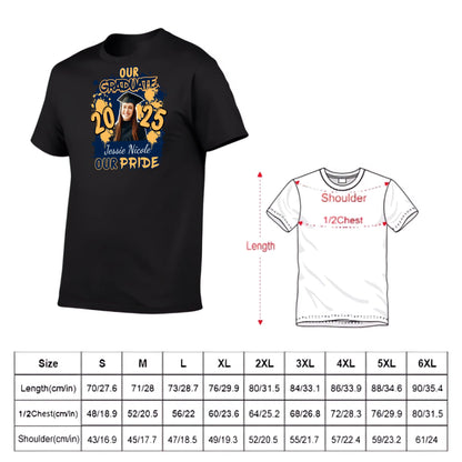 Custom Graduation Season T-Shirt - Personalized Graduation Apparel with Photo, Name and Year - Memorial Gifts for Students, Grandchildren, Siblings